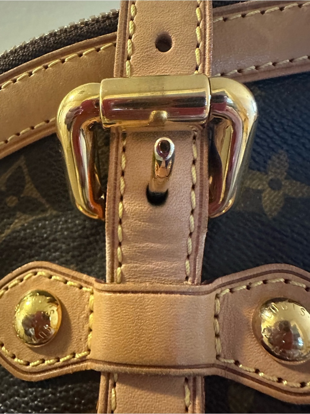 Louis Vuitton Monogram Canvas Shoulder Bag in Brown and Tan - Picture 3 of 16